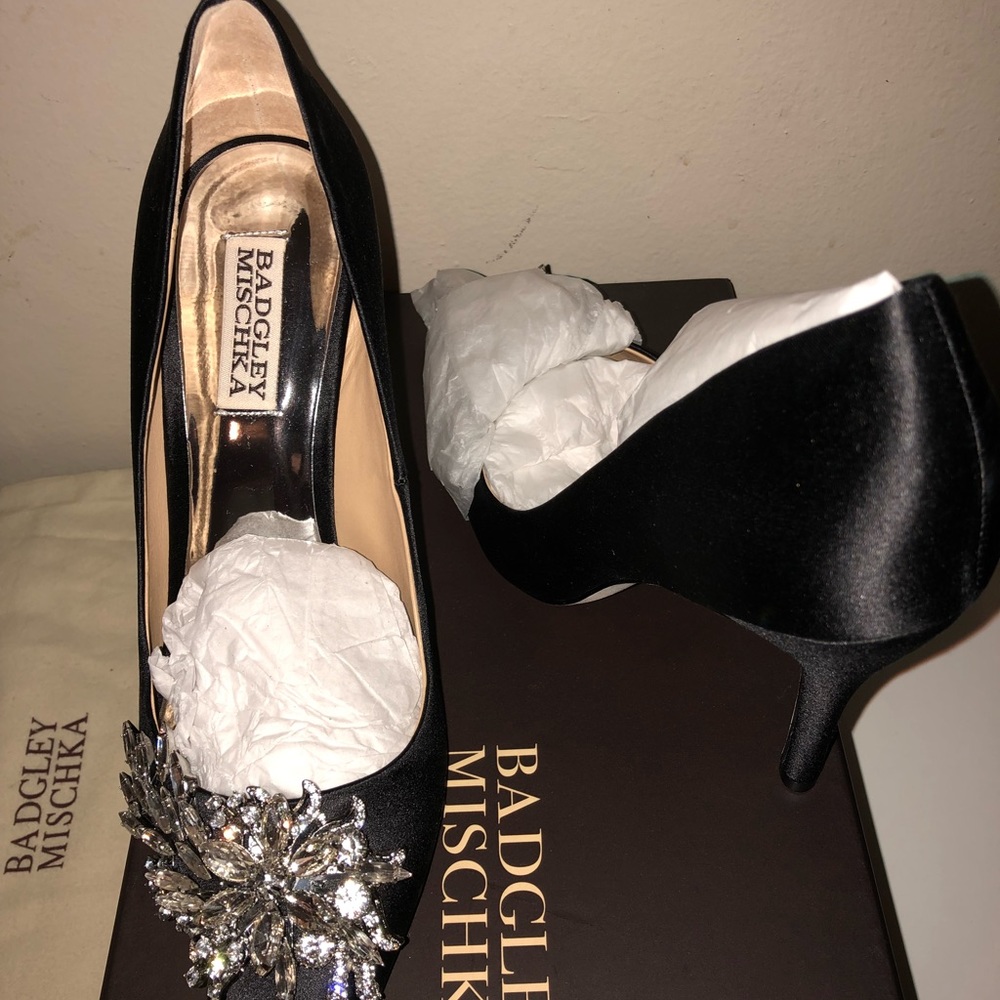COPY - Satin Rhinestone Pumps - Picture 3 of 4